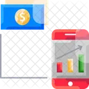 Wachstum Gewinnanalyse Mobile Analyse Symbol