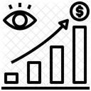 Gewinnansicht Wachstum Balkendiagramm Symbol