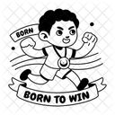 Gewinner Champion Laufen Symbol