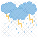 Gewitter Starker Sturm Regensturm Symbol