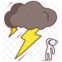 Blitzeinschlag Gewitter Gewitterwolke Symbol