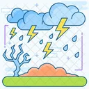 Wetterblitz Blitzschlag Donnerschlag Symbol