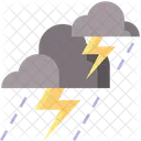 Gewitter Sturm Blitz Symbol