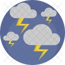 Wetter Gewitter Bewolkt Icon