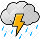 Gewitter Regen Sturm Regen Symbol