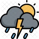 Gewitter Regen Regnen Symbol