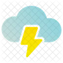 Gewitter Mit Bewolkt Gewitter Bewolkt Symbol