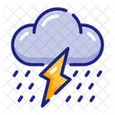 Gewitter Regen Blitz Sturm Symbol