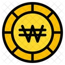 Won Munze Wahrung Symbol