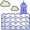 Gezeiten Wetter Wolke Symbol