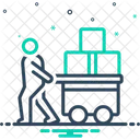 Gezogen Last Ladung Symbol
