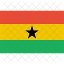 Ghana Bandera Mundo Icono