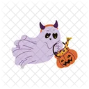 Cute Ghost Cartoon Icon
