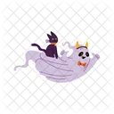 Cute Ghost Cartoon Icon
