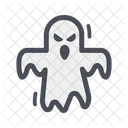 White Ghost Scary Skull Icon