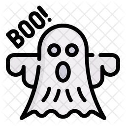 Ghost Icon - Download in Colored Outline Style