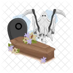 Ghost and coffin  Icon