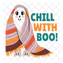 Ghost Boo Chilling Smiling Icon