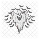 Ghost fly with bat  Icon