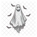 Ghost White Ghost Scary Icône
