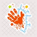 Ghost Hunting Bloody Hand Bloody Handprint Icon