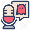 Ghost Story Microphone Voice Recording Icon