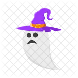 Ghost wearing a spooky hat  Icon