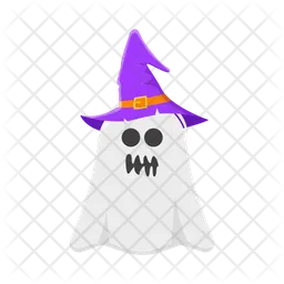 Ghost wearing a spooky hat  Icon