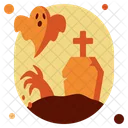 Ghoulish Graveyard Halloween Pumpkin Icon