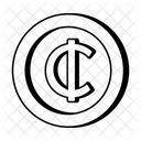 Ghs Cedi Ghaneen Cedi Argent Icône