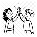 High Five Feier Glucklich Symbol