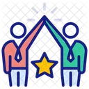High Five Freund Zusammen Symbol