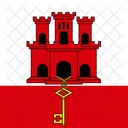Gibraltar Flag Country Icon