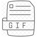 Gif 파일 얇은선 아이콘 아이콘