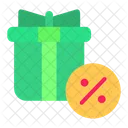 Gift Percent Box Icon