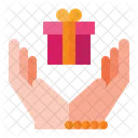 Gift Box Hand Icon