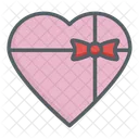 Gift Valentines Day Box Icon