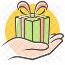 Hand Gift Holiday Icon