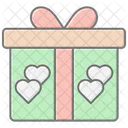 Gift Box Lineal Color Icon Icon