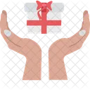 Gift Box Hand Gesture Icon