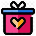 Gift Box Love Heart Icon