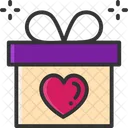 Gift Box Valentine Gift Heart Icon