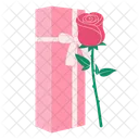 Gift box and roses  Icon