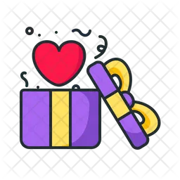 Gift Box Heart  Icon