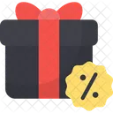 Gift Box Sale Black Friday Icon