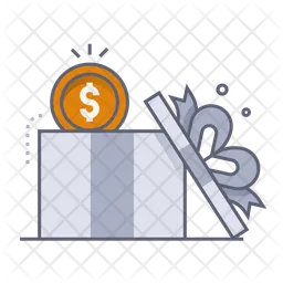 Gift box money  Icon