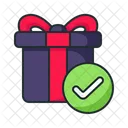 Gift Box Tick  Icon