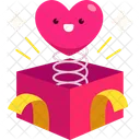 Gift Box With Heart Pop Up  アイコン