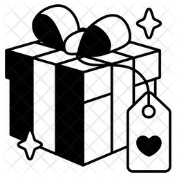 Gift Box With Heart Tag  Icon