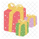 Gift Boxes Colorful Polka Dot Icon